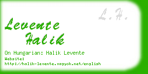 levente halik business card